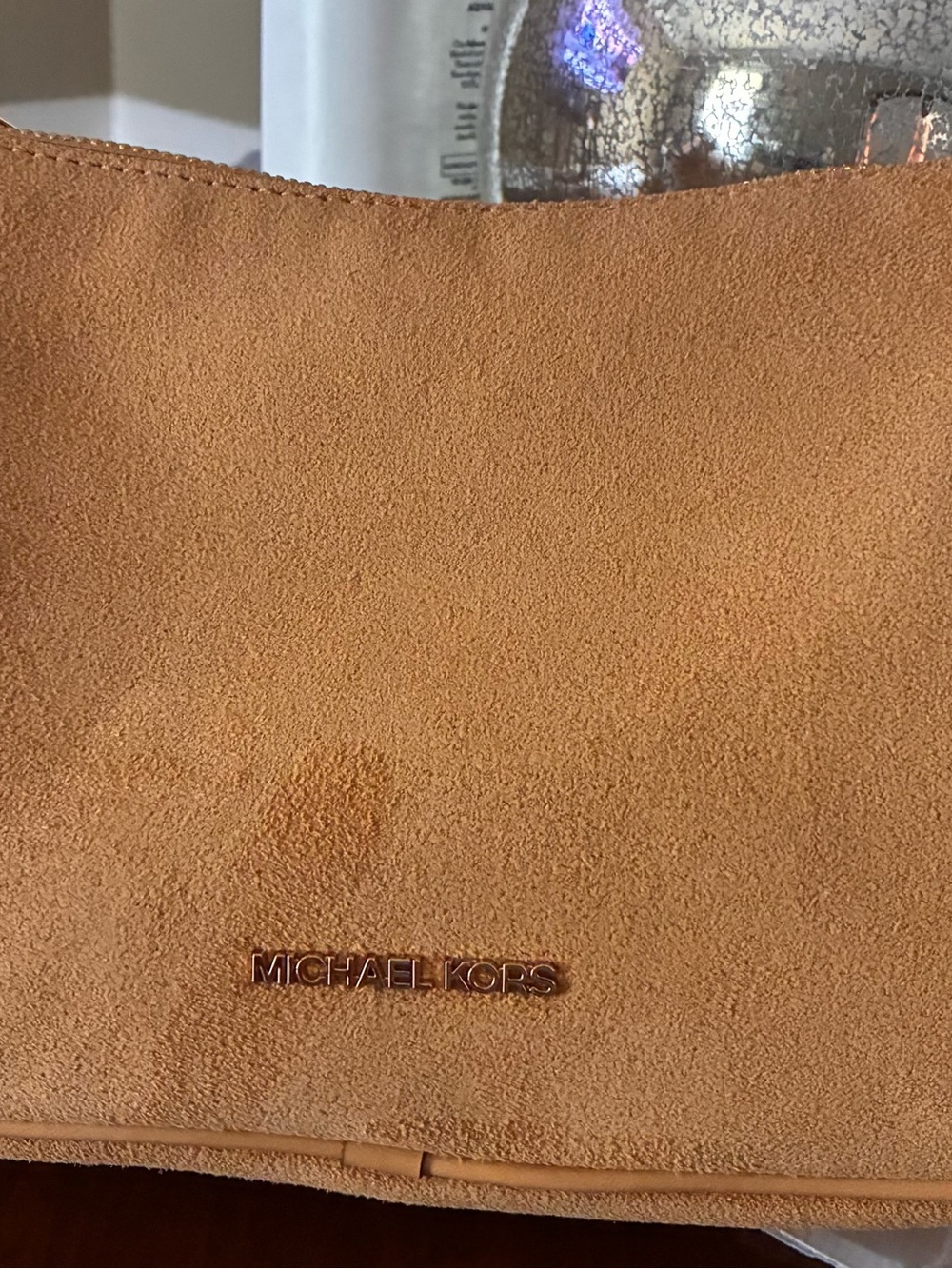 Michael Kors Suede Shoulder Bag in Tan